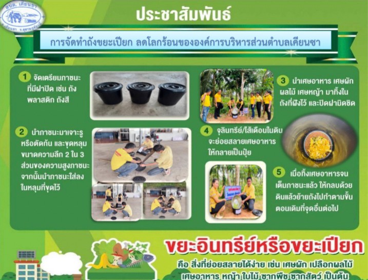 "กิจกรรมถังขยะเปียก ลดโลกร้อน"
